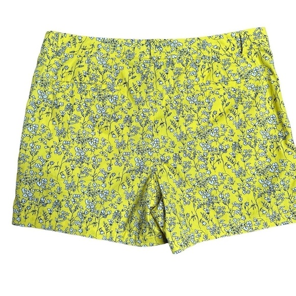 Banana Republic Factory yellow floral print shorts 12 - Picture 4 of 5